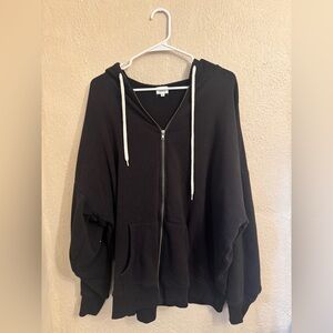 BKE Black Zip-Up Hoodie Jacket